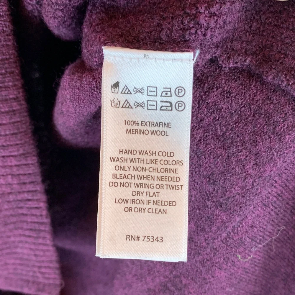 Tahari Merino Wool Sweater sz M crewneck texture fall preppy casual warm winter - Picture 6 of 7